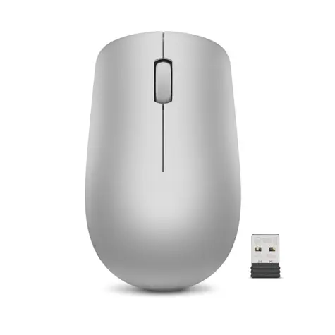 Lenovo 530 Wireless stříbrná / Bezdrátová myš / 1200 DPI / 2.4GHz USB-A dongle / 1x AA