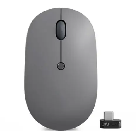 Lenovo Go USB-C Wireless šedá / Bezdrátová myš / 2400 DPI / 2.4GHz USB-C dongle