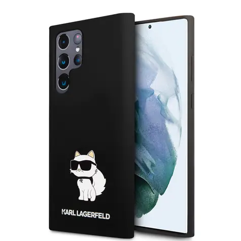 Karl Lagerfeld Liquid Silicone Choupette NFT Zadní Kryt pro Samsung Galaxy S24 Ultra černá