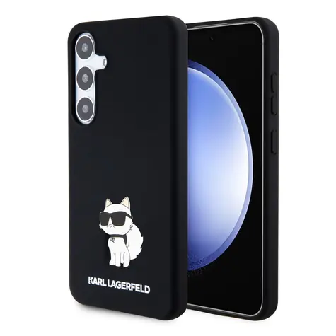Karl Lagerfeld Liquid Silicone Choupette NFT Zadní Kryt pro Samsung Galaxy S24+ černá