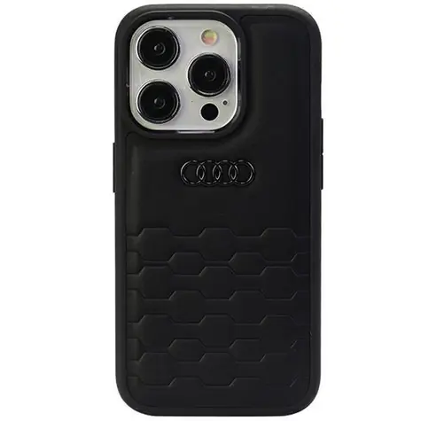 Audi GT Synthetic Leather Zadní Kryt pro Apple iPhone 15 Pro černá