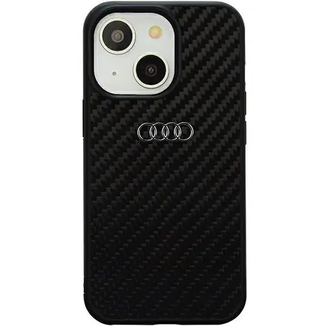 Audi Carbon Fiber Zadní Kryt pro Apple iPhone 14 černá 