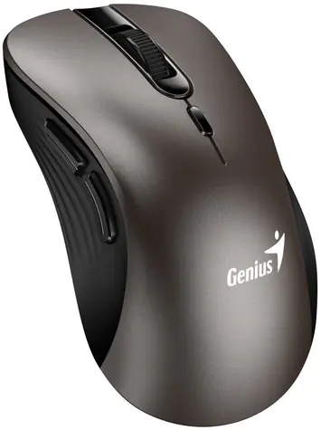 GENIUS Ergo 8100S titanová / Bezdrátová myš / 1600 DPI / 2.4 GHz USB-A dongle / 1x AA