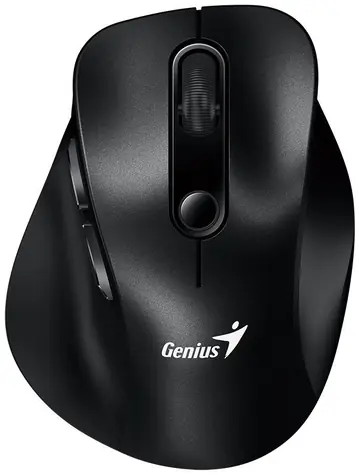 GENIUS Ergo 9000S černá / Bezdrátová myš / 2400 DPI / 2.4 GHz USB-A dongle / Bluetooth / 1x AAA
