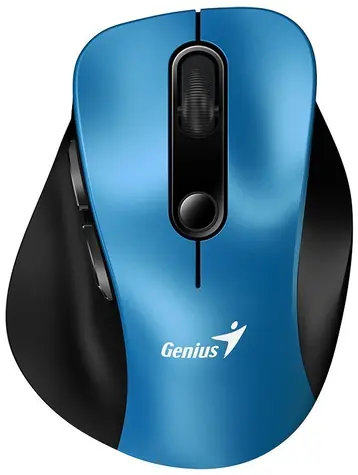 GENIUS Ergo 9000S modrá / Bezdrátová myš / 2400 DPI / 2.4 GHz USB-A dongle / Bluetooth / 1x AAA
