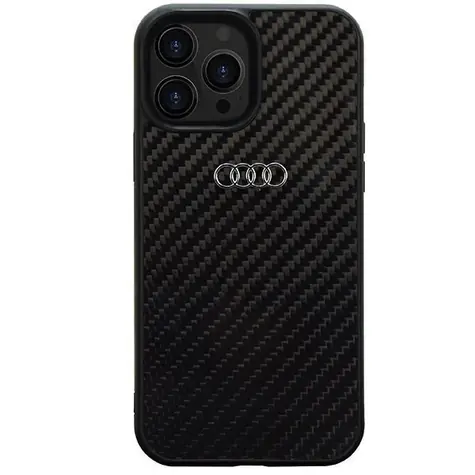 Audi Carbon Fiber Zadní Kryt pro Apple iPhone 13 Pro Max černá 