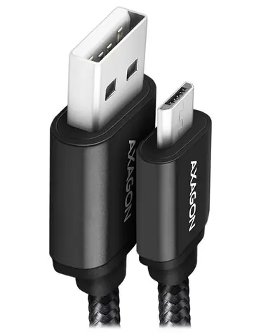 AXAGON BUMM-AM15AB HQ Datový kabel USB-A 2.0 - microUSB 1.5m černá
