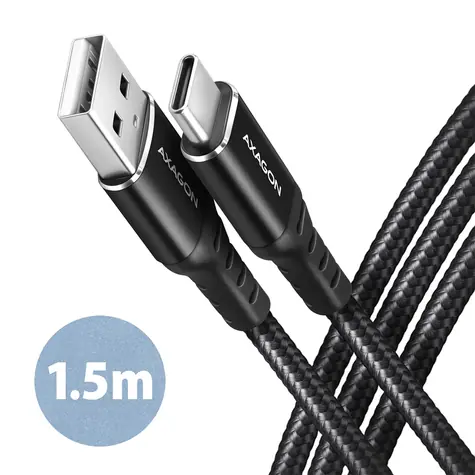 AXAGON BUCM-AM15AB HQ Datový kabel USB-A 2.0 - USB-C 1.5m černá
