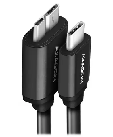 AXAGON BUMM3-CM10AB SPEED Datový kabel USB-C 3.2 - microUSB 1m černá