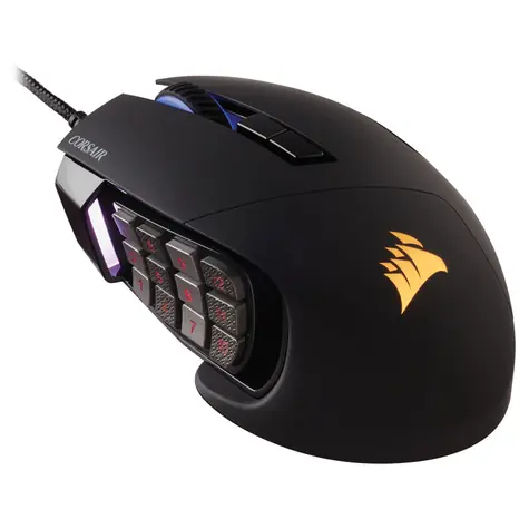 Corsair SCIMITAR RGB ELITE černá / Herní optická myš / 18000DPI / 17 tlačítek / USB-A / 1.8 m