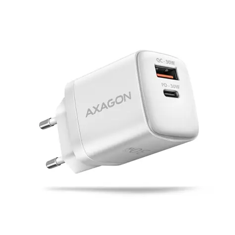 AXAGON ACU-PQ30W bílá / Nabíječka / 1x USB-A + 1x USB-C / 30W