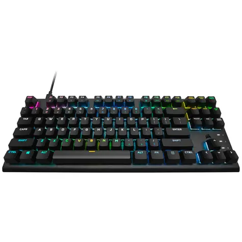 Corsair K60 PRO TKL RGB černá / Herní klávesnice / mechanická / Corsair OPX / RGB / USB / DE Layout