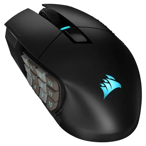 Corsair Scimitar Elite Wireless černá / Bezdrátová herní myš / 26000DPI / 16 tlačítek / BT / 2.4GHz