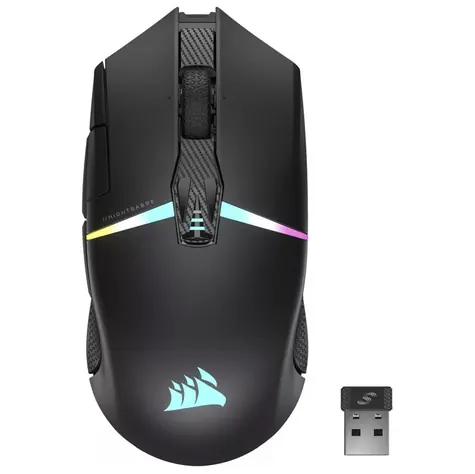 Corsair Nightsabre Wireless černá / Herní bezdrátová myš / 26000DPI / 11 tlačítek / 2.4GHz / Bluetooth / USB