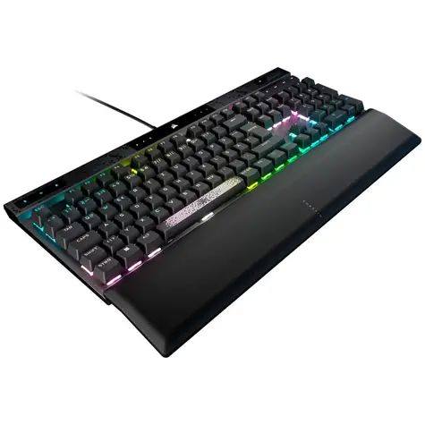 Corsair K70 MAX RGB černá / Herní klávesnice / drátová / magneticko-mechanická / Corsair MGX / RGB / USB / DE Layout