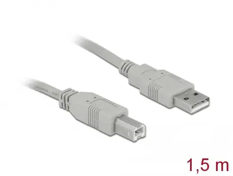 DeLock Kabel USB 2.0 A (M) - USB 2.0 B (M) 1.8m šedá