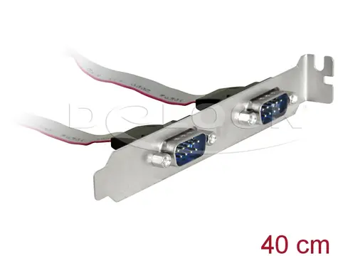 DeLock Výstupní zadní slot 2x COM D-Sub 9pin 40cm šedá