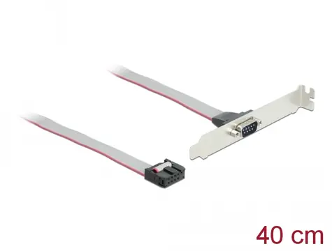 DeLock Výstupní zadní slot 1x COM D-Sub 9pin 40cm šedá