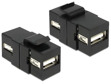 DeLock Adaptér USB 2.0 A (F) - USB 2.0 A (F) černá