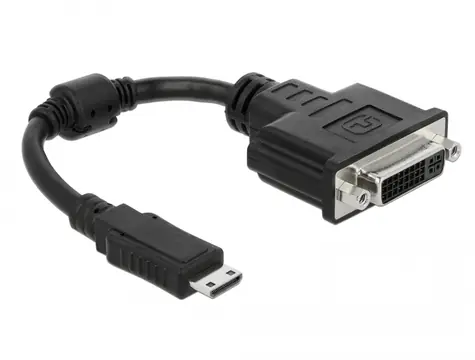 DeLock Adaptér HDMI Mini-C (M) - DVI-D (F) 20cm černá