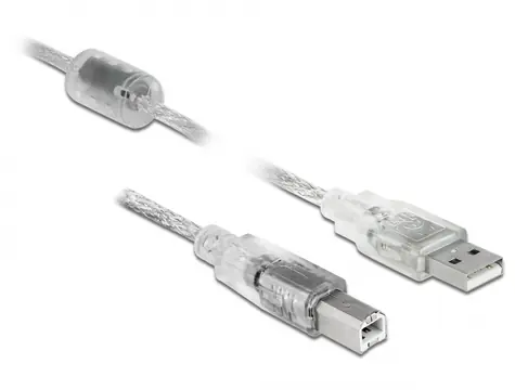 DeLock Kabel USB 2.0 A (M) - USB 2.0 B (M) 5.0m čirá
