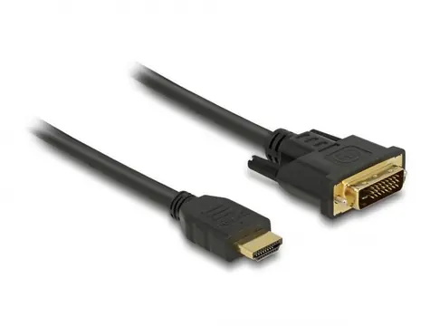 DeLock Kabel HDMI-A (M) - DVI-D (M) 1.0m černá