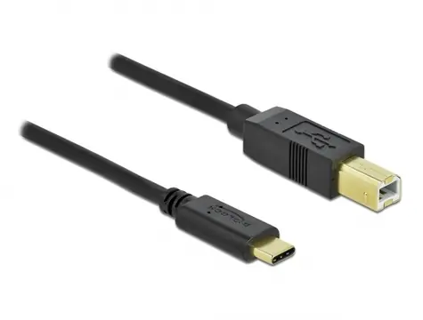 DeLock Kabel USB 2.0 C (M) - USB 2.0 B (M) 2.0m černá
