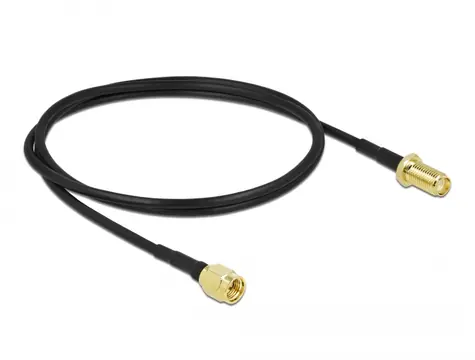 DeLock Kabel SMA (M) - SMA (F) LMR/CFD100 0.9m černá