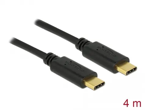 DeLock Kabel USB 2.0 C (M) - USB 2.0 C (M) 4.0m černá