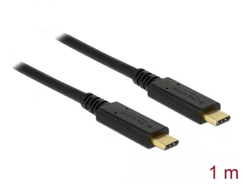 DeLock Kabel USB 3.1 C (M) - USB 3.1 C (M) 1.0m černá