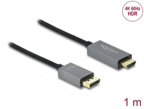 DeLock Kabel DisplayPort 1.4 (M) - HDMI (M) 1m černá