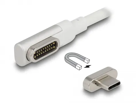 DeLock Kabel TB3 USB-C (M) - TB3 USB-C (M) 1.2m bílá