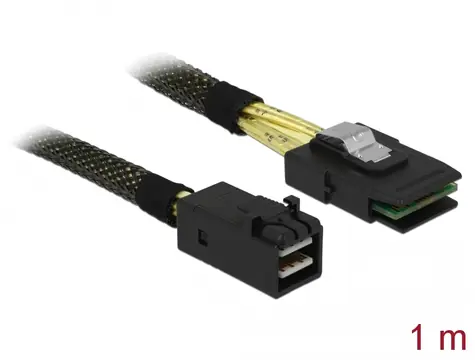 DeLock Kabel Mini SAS HD SFF-8643 (M) - Mini SAS SFF-8087 (M) 1m černá