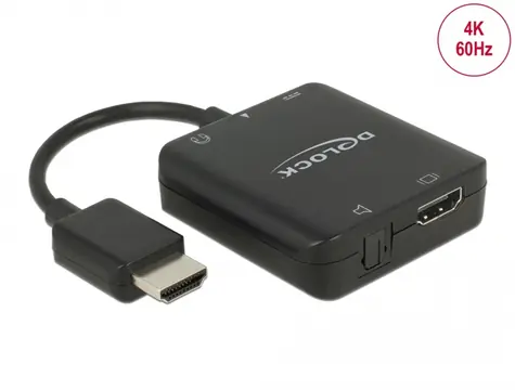 DeLock Audio Extraktor HDMI (M) - HDMI (F) & 3.5mm jack & S/PDIF černá