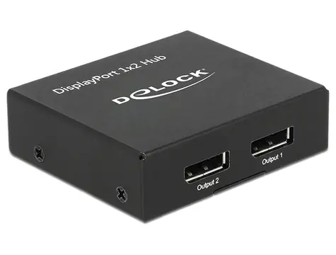 DeLock Splitter DisplayPort 1.2a - 2x DisplayPort 1.2a černá