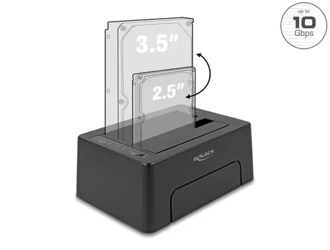 DeLock Dokovací stanice pro 2x SATA HDD/SSD černá