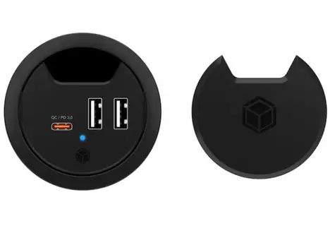 Icy Box IB-HUB1407 černá / Nabíječka / 30W / 2x USB-A / 1x USB-C 