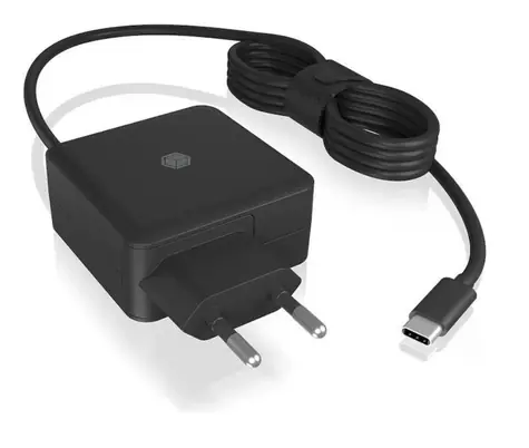 Icy Box IB-PS111-PD černá / Nabíječka / 65W / USB-C / 1.5m kabel