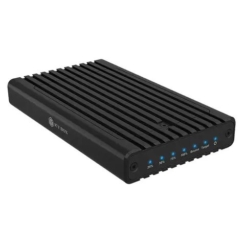Icy Box IB-2817MCL-C31 černá / Externí pouzdro pro 2x M.2 SSD / USB 3.2 Gen 2