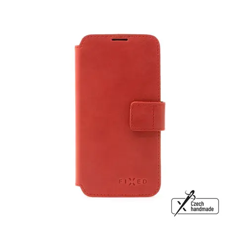 FIXED ProFit Kožené pouzdro typu kniha pro Samsung Galaxy A55 5G červená