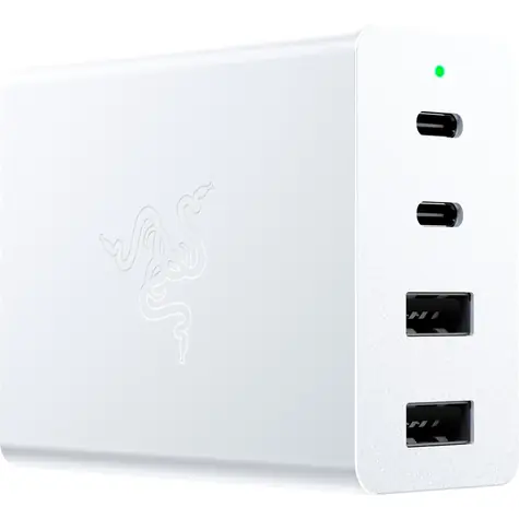 Razer USB-C 130W GaN Charger bílá / Rychlonabíječka / 130W / 2x USB-C / 2x USB-A 