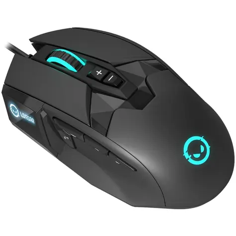 Lorgar Stricter 579 černá / Herní myš / optický senzor / 12 000 DPI / 9 tlačítek / USB / 1.8 m / RGB 