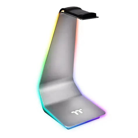 THERMALTAKE Agent HS1 RGB šedá / Stojan na sluchátka / 2x USB-A / 3.5mm jack / RGB