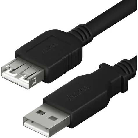 YENKEE YCU 014 BK Prodlužovací kabel USB-A (M) - USB-A (F) 1.5m černá 