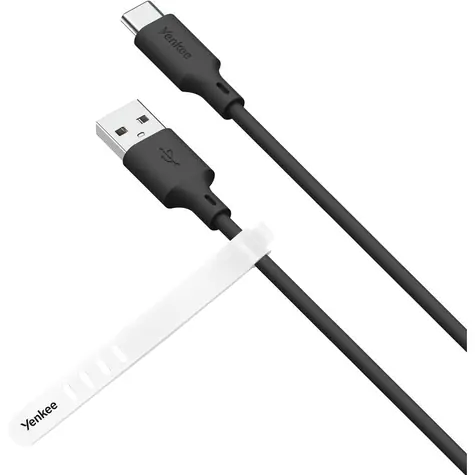 YENKEE YCU 315 BK SILIC Kabel USB-A (M) - USB-C (M) 1.5m černá / 15W