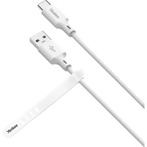 YENKEE YCU 315 WH SILIC Kabel USB-A (M) - USB-C (M) 1.5m bílá / 15W