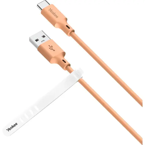 YENKEE YCU 315 OE SILIC Kabel USB-A (M) - USB-C (M) 1.5m oranžová / 15W