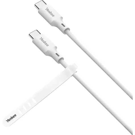 YENKEE YCU C115 WH SILIC Kabel USB-C (M) - USB-C (M) 1.5m bílá / 60W