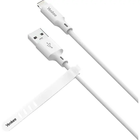 YENKEE YCU 615 WH SILIC Kabel USB-A (M) - Lightning (M) 1.5m bílá / 12W