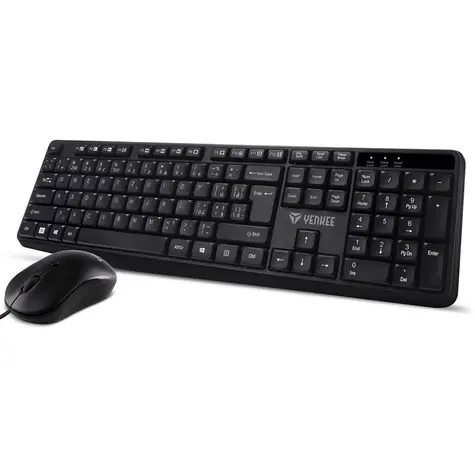 YENKEE YKM 1007CS Combo černá / Sada klávesnice + myš / USB / CZ Layout